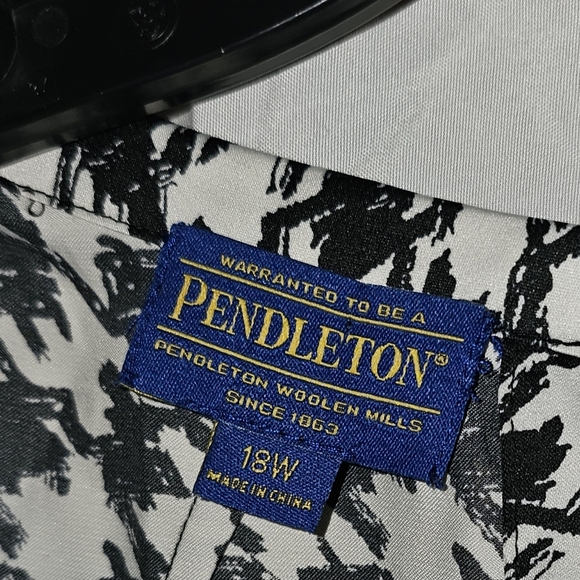 Pendleton Wool Mills Houndstooth blouse size 18W - Picture 3 of 4